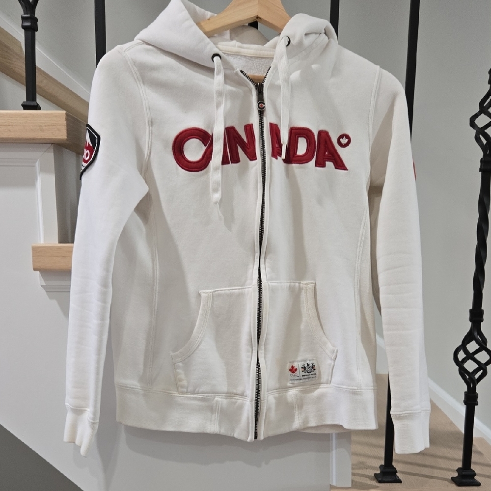 White 2010 Olympics Canada Hoodie - Women's Medium